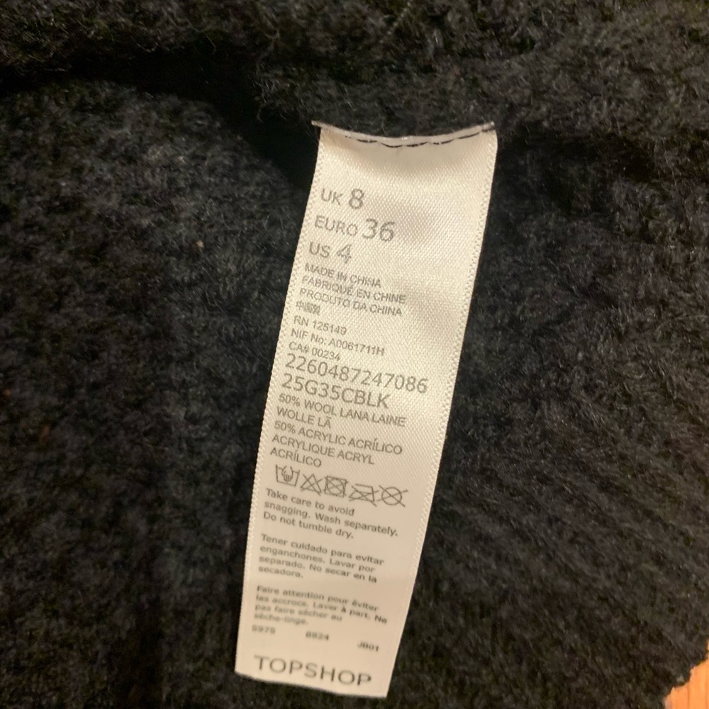 JW Anderson x Topshop Wool Blend Bat Sweater RARE S - Picture 6 of 8